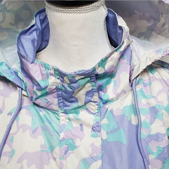 LAUREN James Ladies Pastel Camouflage Hooded Pull-over Anorak Jacket Windbreaker - Picture 4 of 15